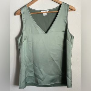 Club Monaco green sleeveless blouse